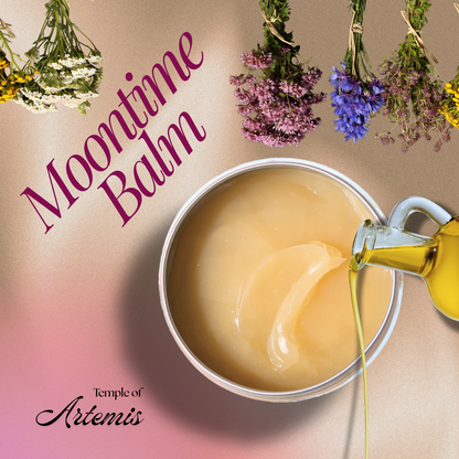 Moontime Balm: Herb Infused Castor Oil for Menstrual Discomfort