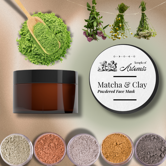 Matcha & Clay Face Mask - Detoxifying & Revitalizing